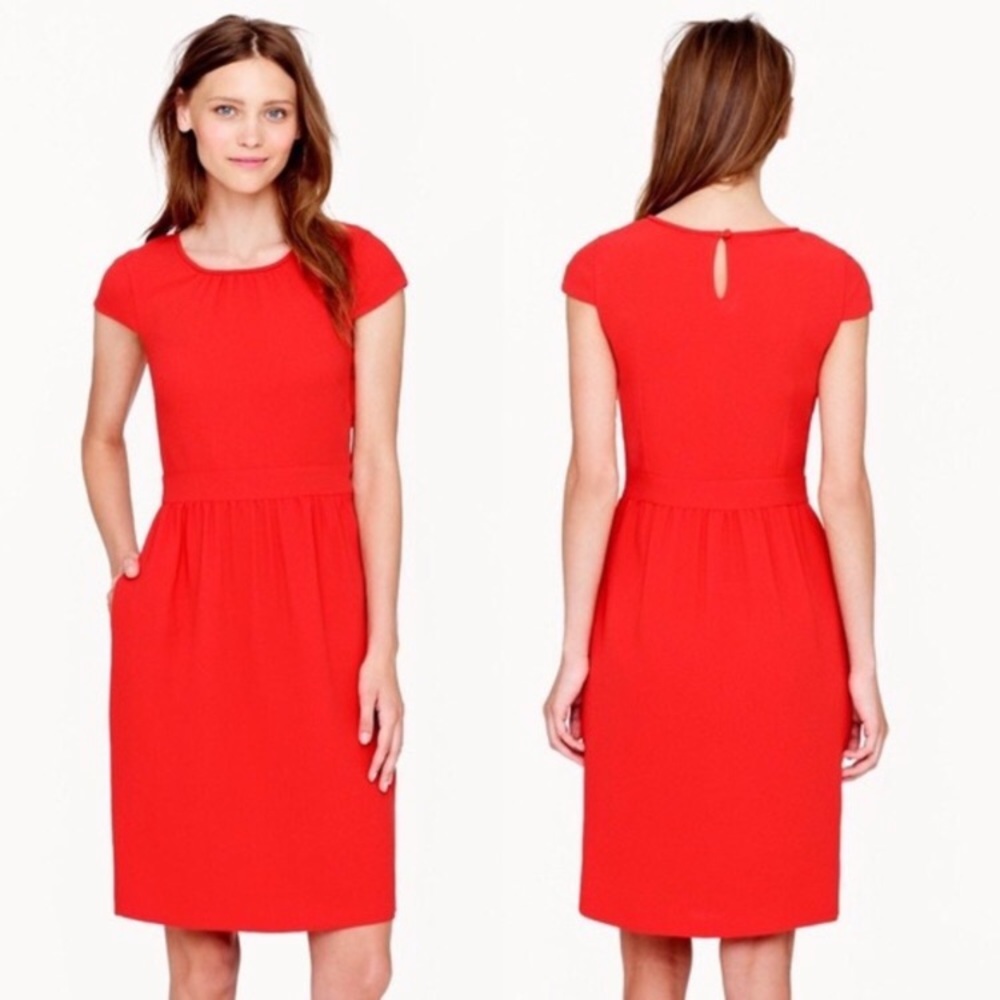 J Crew Caped Sleeve Dress